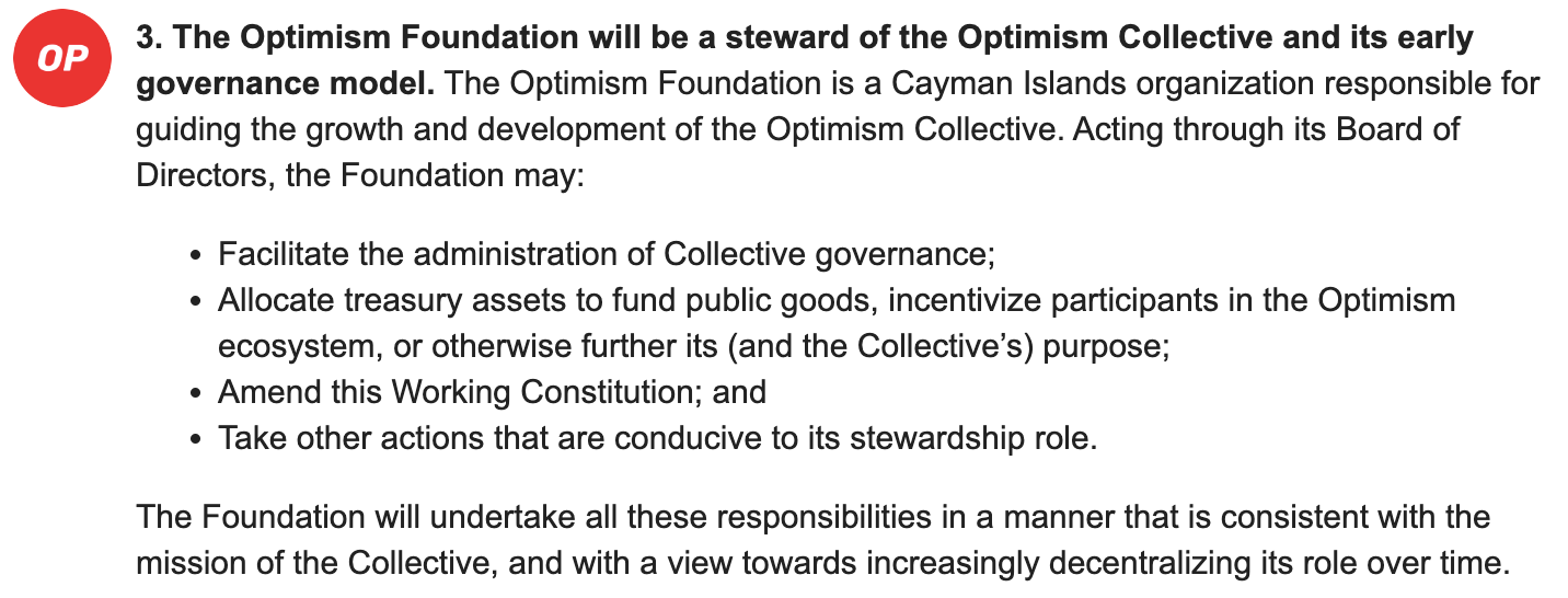 Section of Optimism Collective working constitution
